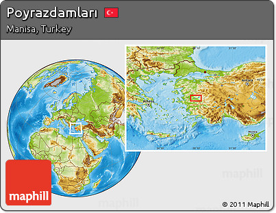 Physical Location Map of Poyrazdamları