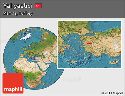 Satellite Location Map of Yahyaalıcı