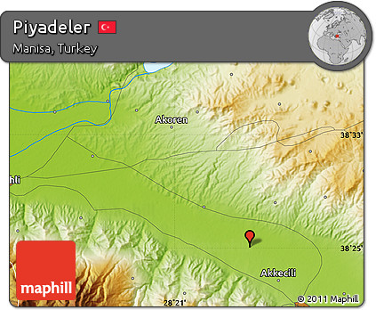 Physical Map of Piyadeler