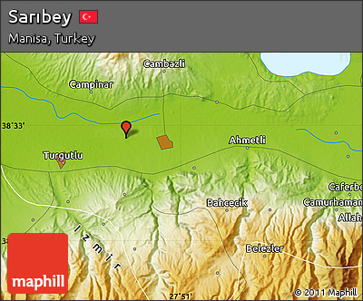 Physical Map of Sarıbey