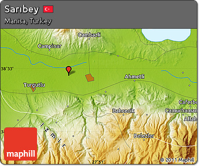 Physical Map of Sarıbey