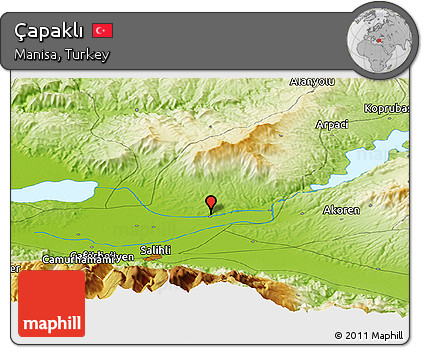 Physical Panoramic Map of Çapaklı