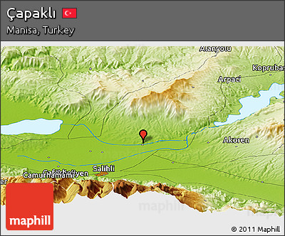 Physical Panoramic Map of Çapaklı