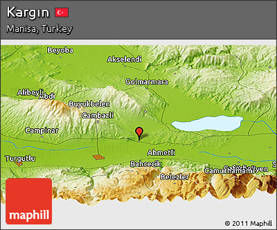 Physical Panoramic Map of Kargın