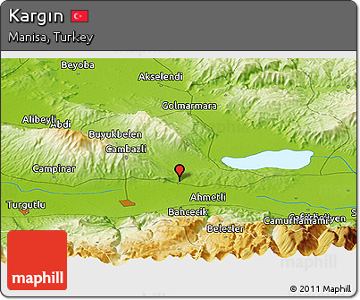 Physical Panoramic Map of Kargın
