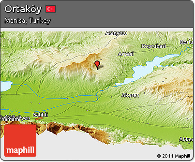 Physical Panoramic Map of Ortaköy