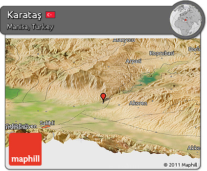 Satellite Panoramic Map of Karataş