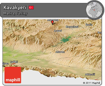 Satellite Panoramic Map of Kavakyeri