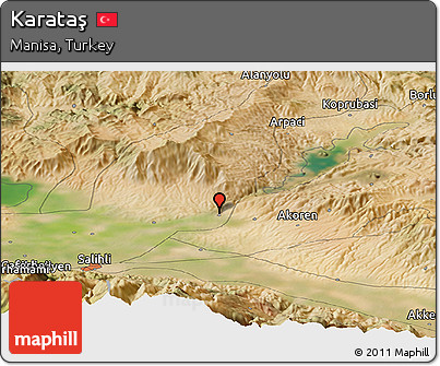 Satellite Panoramic Map of Karataş