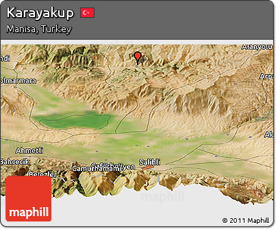 Satellite Panoramic Map of Karayakup