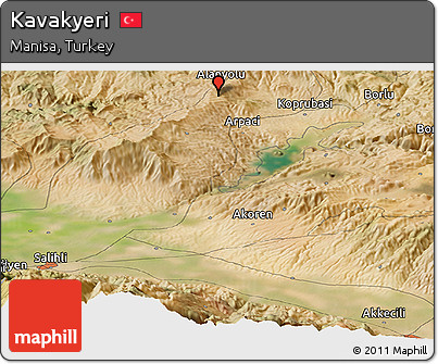 Satellite Panoramic Map of Kavakyeri