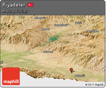 Satellite Panoramic Map of Piyadeler