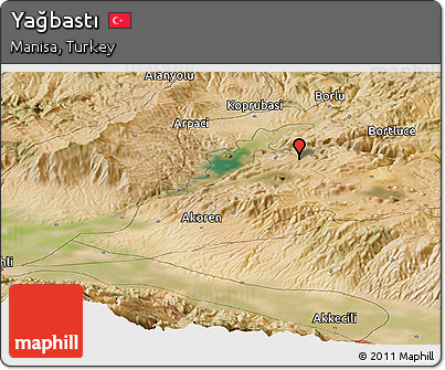 Satellite Panoramic Map of Yağbastı