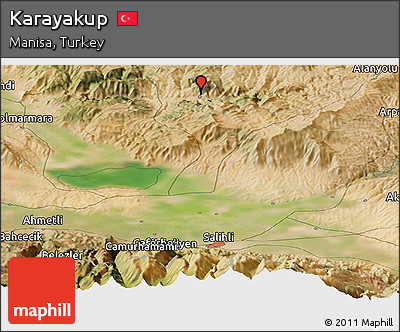 Satellite Panoramic Map of Karayakup