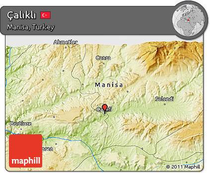 Physical 3D Map of Çalıklı