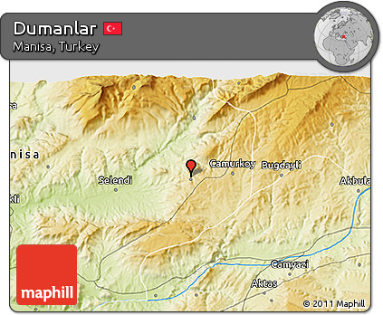 Physical 3D Map of Dumanlar