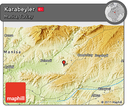 Physical 3D Map of Karabeyler