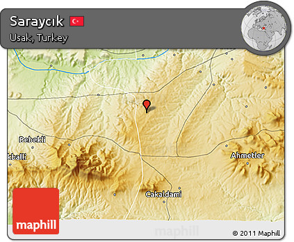 Physical 3D Map of Saraycık