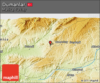 Physical 3D Map of Dumanlar