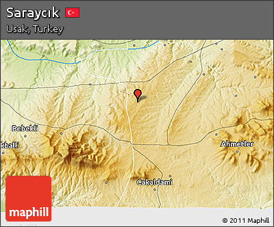 Physical 3D Map of Saraycık