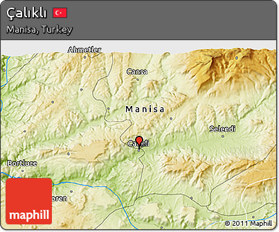 Physical 3D Map of Çalıklı