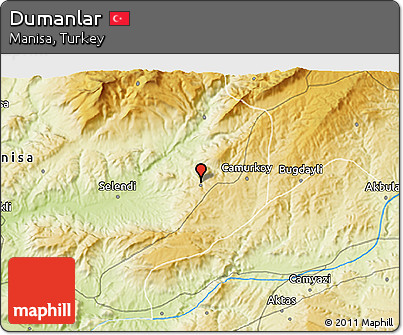 Physical 3D Map of Dumanlar