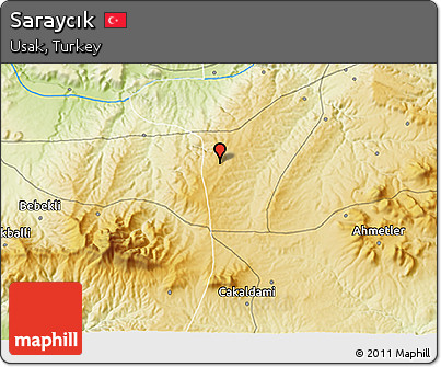 Physical 3D Map of Saraycık