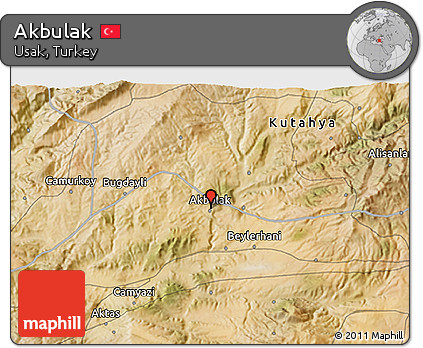 Satellite 3D Map of Akbulak