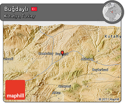 Satellite 3D Map of Buğdaylı