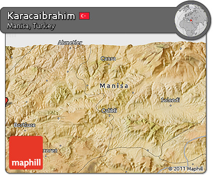 Satellite 3D Map of Karacaibrahim