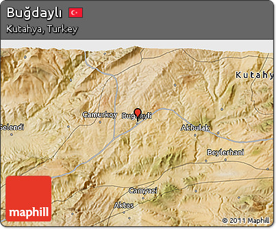 Satellite 3D Map of Buğdaylı