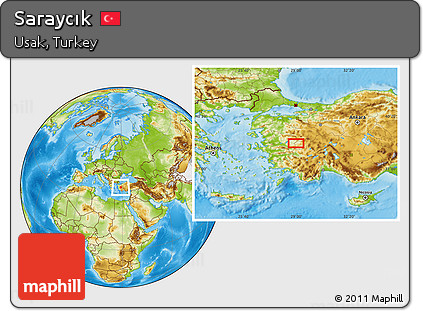 Physical Location Map of Saraycık