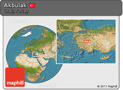 Satellite Location Map of Akbulak