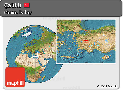 Satellite Location Map of Çalıklı