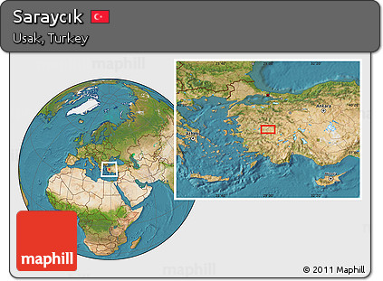 Satellite Location Map of Saraycık