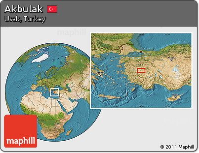 Satellite Location Map of Akbulak