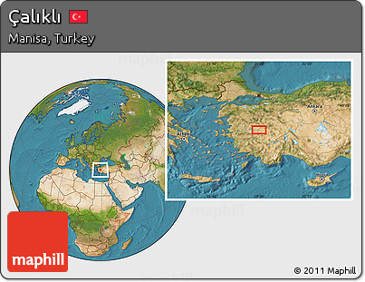 Satellite Location Map of Çalıklı