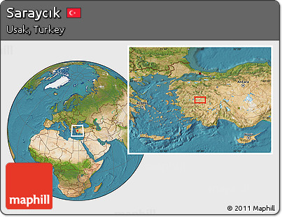 Satellite Location Map of Saraycık