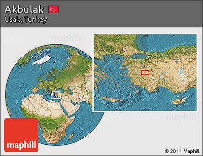 Satellite Location Map of Akbulak