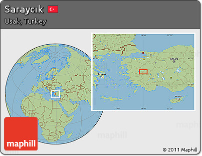 Savanna Style Location Map of Saraycık