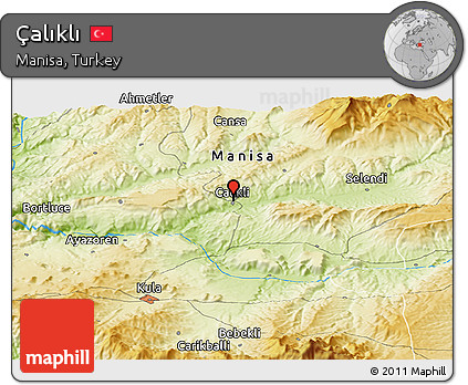 Physical Panoramic Map of Çalıklı