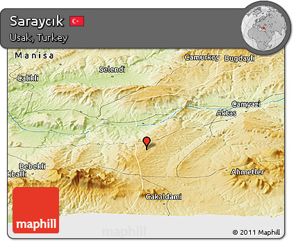 Physical Panoramic Map of Saraycık