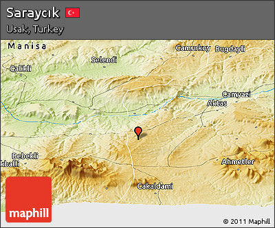 Physical Panoramic Map of Saraycık