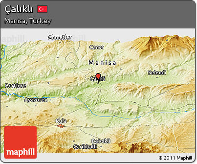 Physical Panoramic Map of Çalıklı