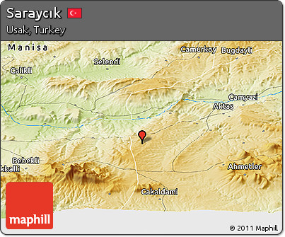 Physical Panoramic Map of Saraycık