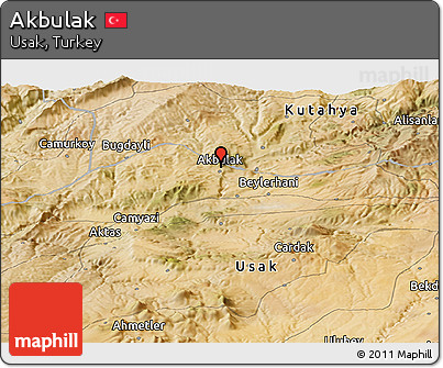 Satellite Panoramic Map of Akbulak
