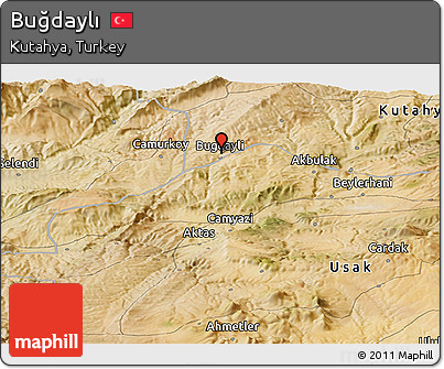 Satellite Panoramic Map of Buğdaylı