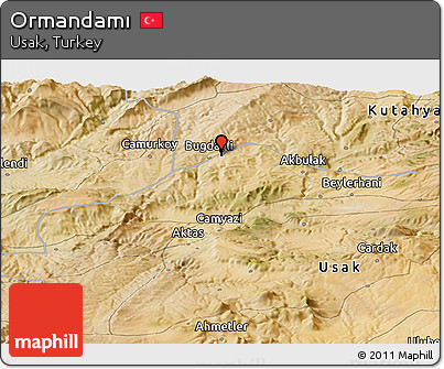 Satellite Panoramic Map of Ormandamı