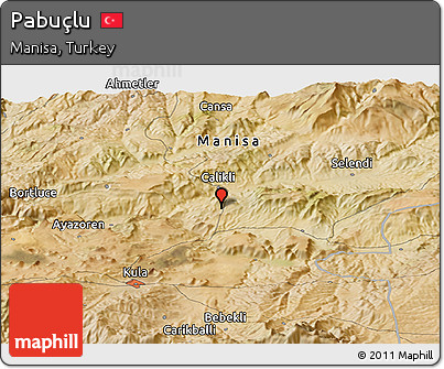 Satellite Panoramic Map of Pabuçlu