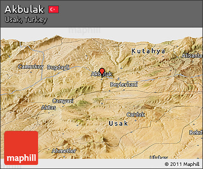 Satellite Panoramic Map of Akbulak